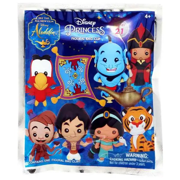 3D Figural Foam Bag Clip Disney Series 21 Aladdin Mystery Pack [1 RANDOM Figure]