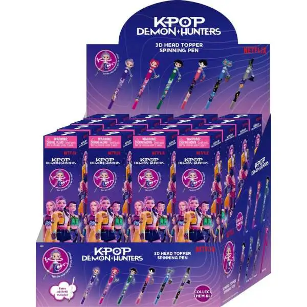 3D Head Topper Spinning Pen KPop Demon Hunters Mystery Box [16 Packs] (Pre-Order ships September)