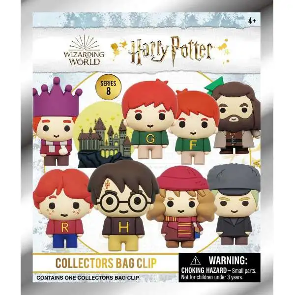 3D Figural Foam Bag Clip Harry Potter Series 8 Christmas Mystery Pack [1 RANDOM Figure]