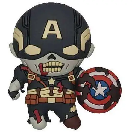 3D Figural Bag Clip Marvel What If? Series 1 Zombie Captain America Minifigure [Exclusive A Loose]