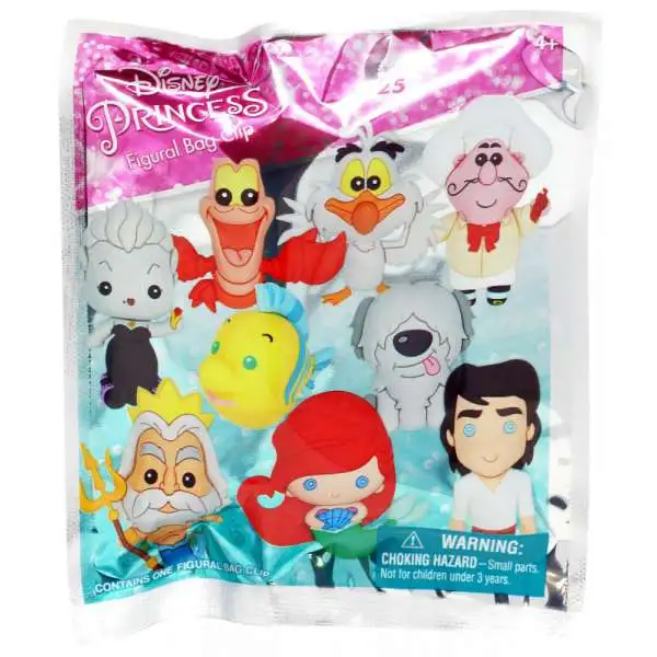 Disney 3D Figural Foam Bag Clip Princesses Series 37 Princessess Series 37  Mystery Pack 1 RANDOM Figure Monogram - ToyWiz