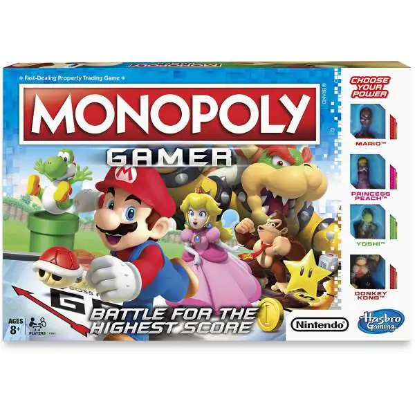 Monopoly Super Mario Gamer Edition Board Game Hasbro Toys - ToyWiz