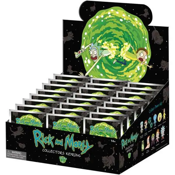 3D Figural Keychain Series 2 Rick & Morty Mystery Box [24 Packs]