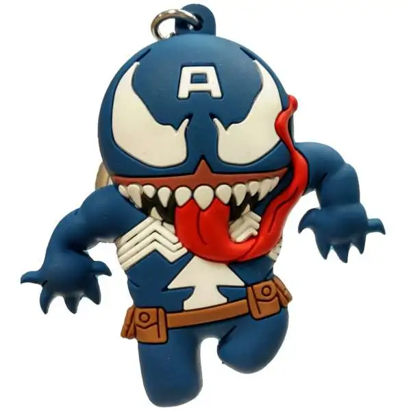 Marvel 3D Figural Keyring Venomized Captain America Keychain [Loose]