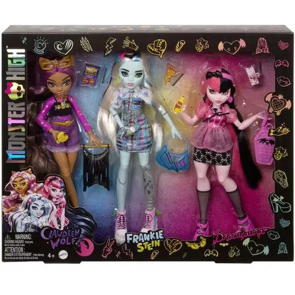 Funko Pop! Monster High - Clawdeen, Draculaura & Frankie - Bundle (Set