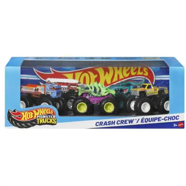 Hot Wheels Monster Trucks Crash Crew Diecast Car 5-Pack Tiger