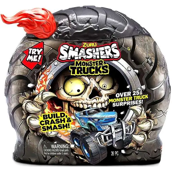 Smashers Monster Wheels DINO Truck Mystery Pack [Red Flame, Over 25 Monster Trucks Surprises!]