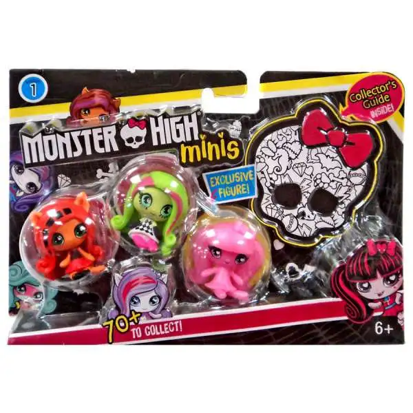 Monster High Minis Series 1 Draculaura, Venus McFlytrap & Toralei Mini Figure 3-Pack