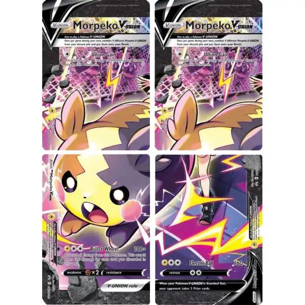 Pokemon Scarlet & Violet Morpeko V-Union Promo Set of 4 Single Cards SWSH287-290