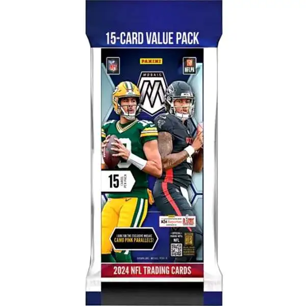 NFL Panini 2024 Mosaic Football Trading Card VALUE Pack [15 Cards]