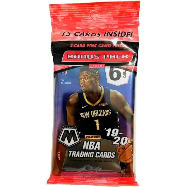 NBA Panini 2019-20 Prizm Mosaic Basketball Trading Card MULTI-Pack / CELLO Pack [15 Cards]