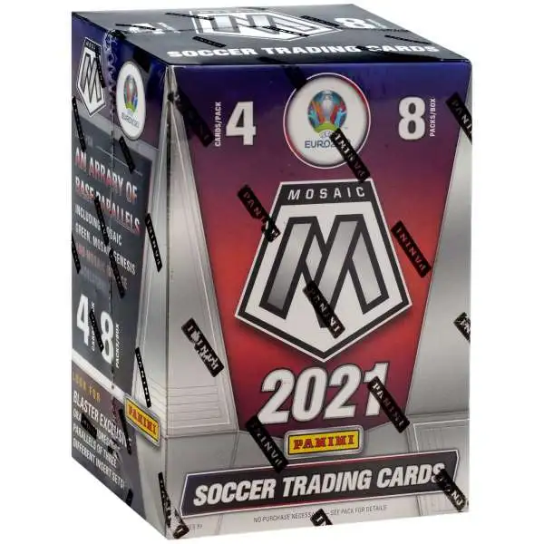 UEFA EURO 2020 Panini 2021 Mosaic Soccer Trading Card BLASTER Box [4 Packs]