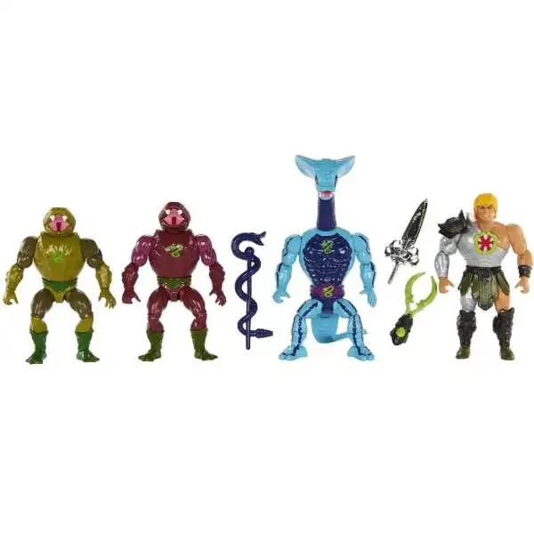 Masters of the Universe Snake Men He-Man, Slithor & 2x Snake Grunts Action Figure 4-Pack (Pre-Order ships September)