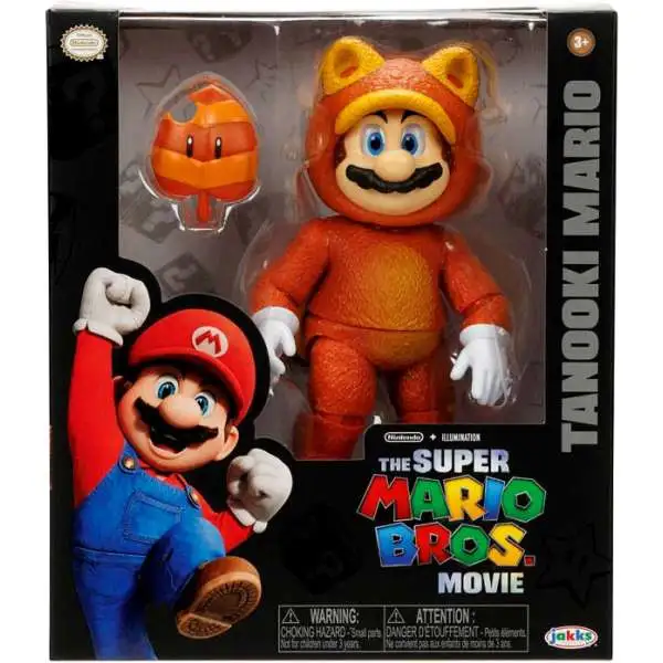 Super Mario Bros. The Movie Tanooki Mario 5-Inch Figure [with Super Leaf]