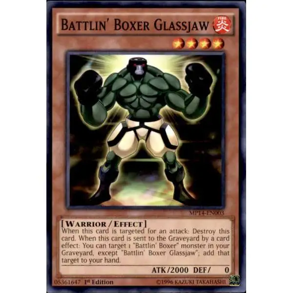 YuGiOh 2014 Mega Tin Common Battlin' Boxer Glassjaw MP14-EN003
