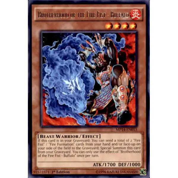 YuGiOh 2014 Mega Tin Rare Brotherhood of the Fire Fist - Buffalo MP14-EN015