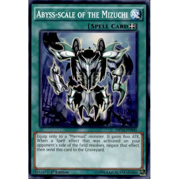 YuGiOh 2014 Mega Tin Common Abyss-scale of the Mizuchi MP14-EN040