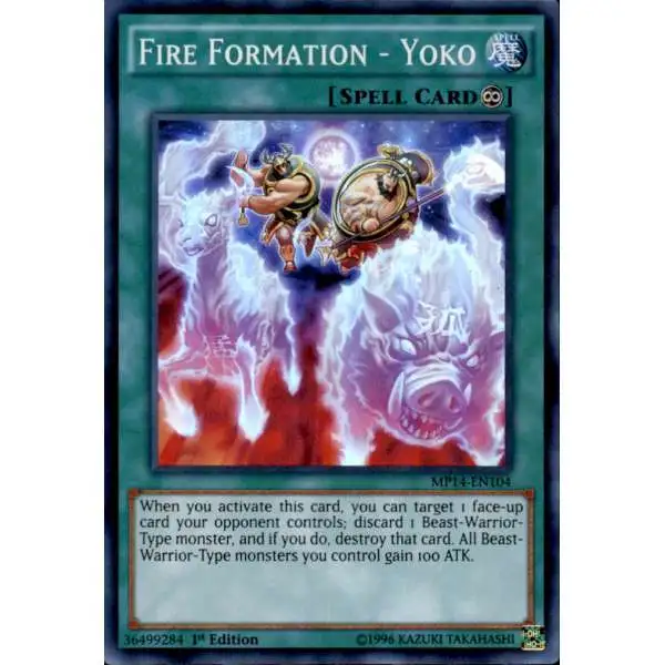 YuGiOh 2014 Mega Tin Super Rare Fire Formation - Yoko MP14-EN104