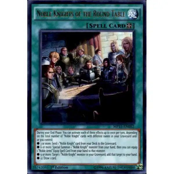 YuGiOh 2015 Mega-Tin Mega Pack Ultra Rare Noble Knights of the Round Table MP15-EN052