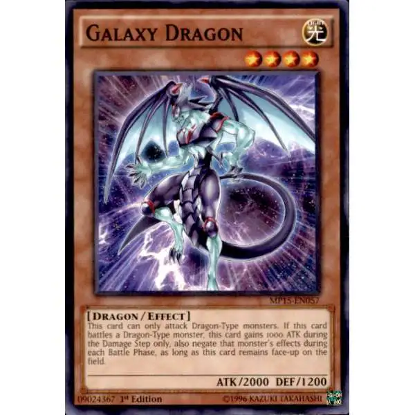 YuGiOh 2015 Mega-Tin Mega Pack Common Galaxy Dragon MP15-EN057