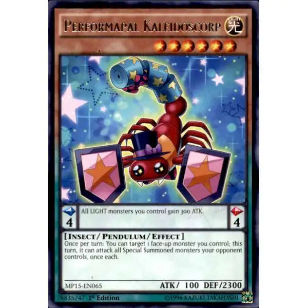 YuGiOh 2015 Mega-Tin Mega Pack Rare Performapal Kaleidoscorp MP15-EN065