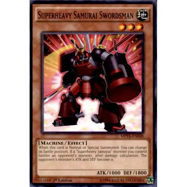 YuGiOh 2015 Mega-Tin Mega Pack Common Superheavy Samurai Swordsman MP15-EN068