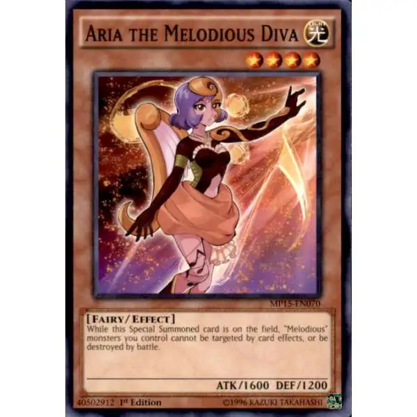 YuGiOh 2015 Mega-Tin Mega Pack Common Aria the Melodious Diva MP15-EN070