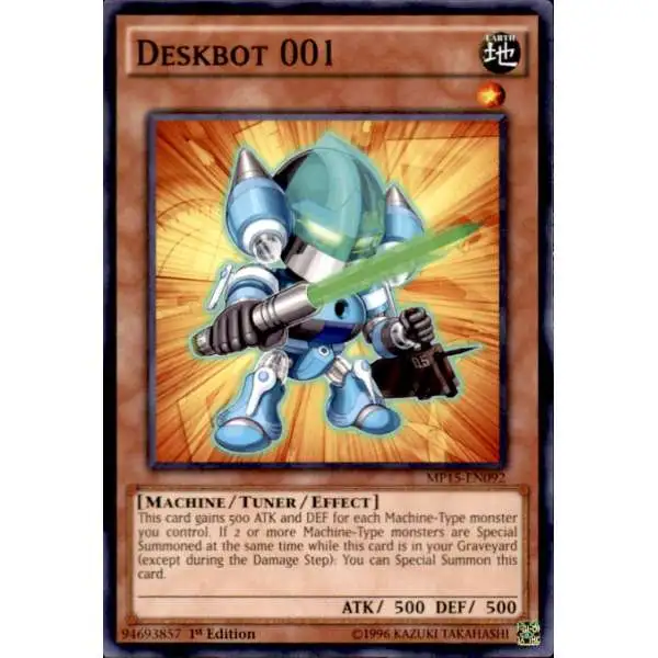 YuGiOh 2015 Mega-Tin Mega Pack Common Deskbot 001 MP15-EN092