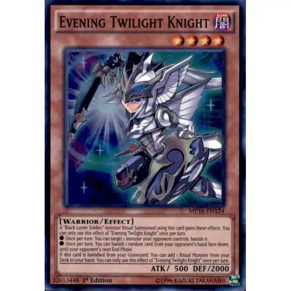 YuGiOh 2016 Mega-Tin Mega Pack Super Rare Evening Twilight Knight MP16-EN124