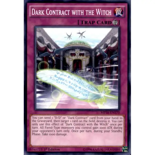 YuGiOh 2016 Mega-Tin Mega Pack Common Dark Contract with the Witch MP16-EN170