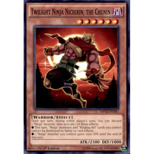 YuGiOh 2016 Mega-Tin Mega Pack Common Twilight Ninja Nichirin, the Chunin MP16-EN187