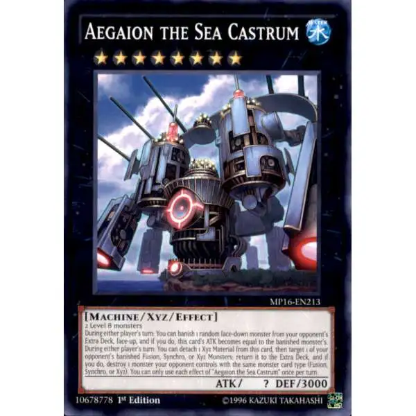 YuGiOh 2016 Mega-Tin Mega Pack Common Aegaion the Sea Castrum MP16-EN213