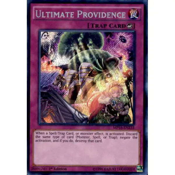 YuGiOh 2016 Mega-Tin Mega Pack Secret Rare Ultimate Providence MP16-EN233