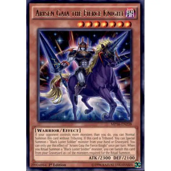 YuGiOh 2016 Mega-Tin Mega Pack Rare Arisen Gaia the Fierce Knight MP16-EN238