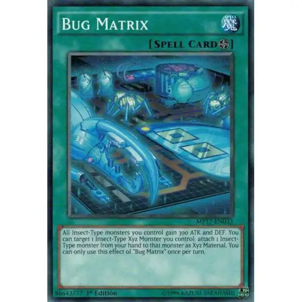 YuGiOh 2017 Mega-Tin Mega Pack Common Bug Matrix MP17-EN033