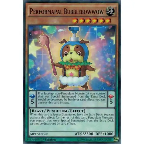 YuGiOh 2017 Mega-Tin Mega Pack Common Performapal Bubblebowwow MP17-EN062