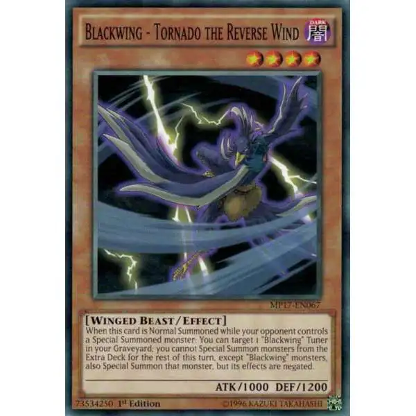 YuGiOh 2017 Mega-Tin Mega Pack Common Blackwing - Tornado the Reverse Wind MP17-EN067