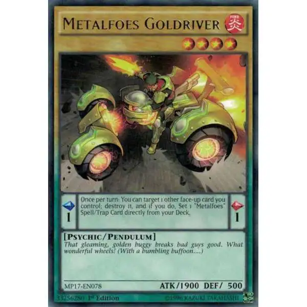 YuGiOh 2017 Mega-Tin Mega Pack Rare Metalfoes Goldriver MP17-EN078