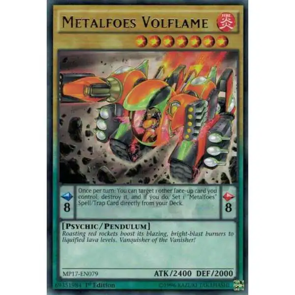 YuGiOh 2017 Mega-Tin Mega Pack Rare Metalfoes Volflame MP17-EN079