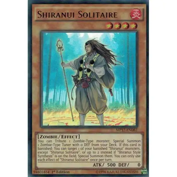 YuGiOh 2017 Mega-Tin Mega Pack Ultra Rare Shiranui Solitaire MP17-EN082