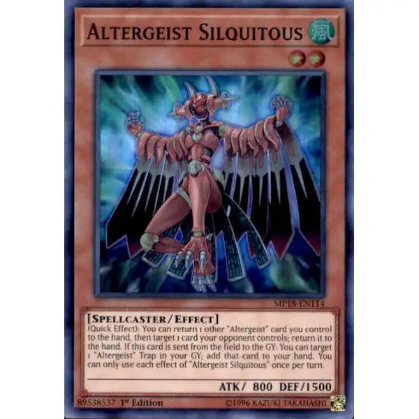 YuGiOh 2018 Mega-Tins Mega Pack Super Rare Altergeist Silquitous MP18-EN114