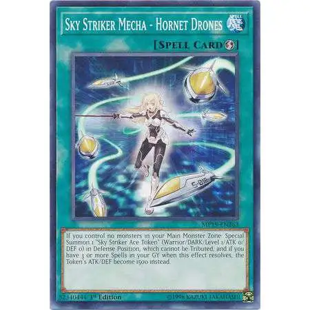 YuGiOh 2019 Gold Sarcophagus Tin Mega Pack Common Sky Striker Mecha - Hornet Drones MP19-EN263