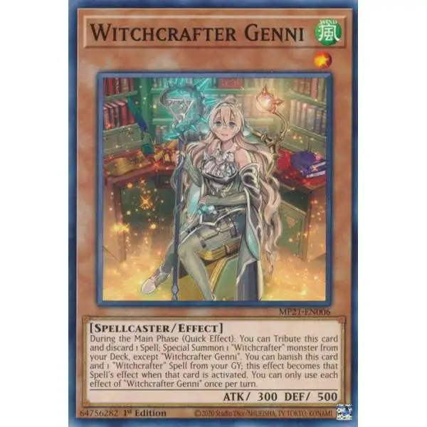YuGiOh 2021 Tin of Ancient Battles Common Witchcrafter Genni MP21-EN006