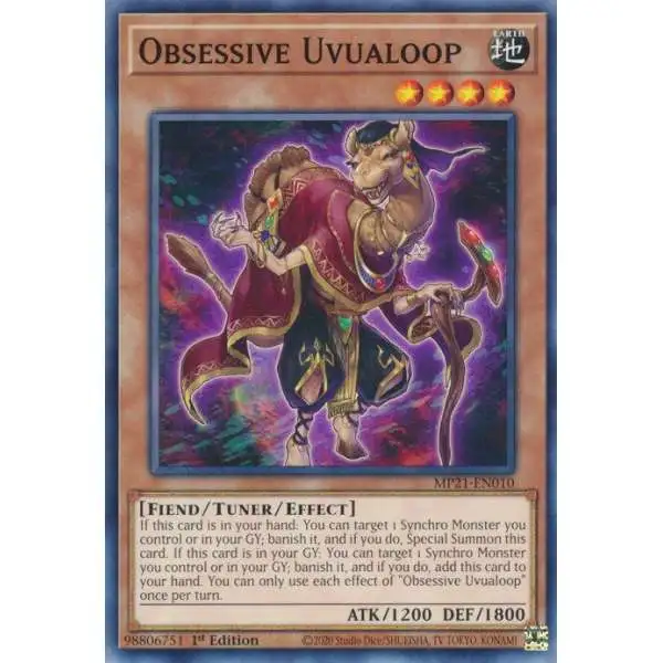 YuGiOh 2021 Tin of Ancient Battles Common Obsessive Uvualoop MP21-EN010