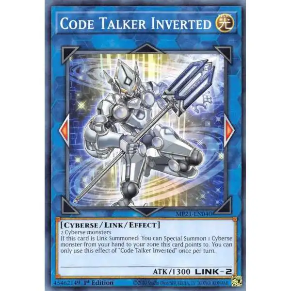 YuGiOh 2021 Tin of Ancient Battles Common Code Talker Inverted MP21-EN040