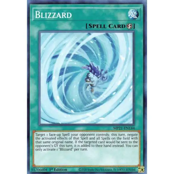 YuGiOh 2021 Tin of Ancient Battles Common Blizzard MP21-EN144