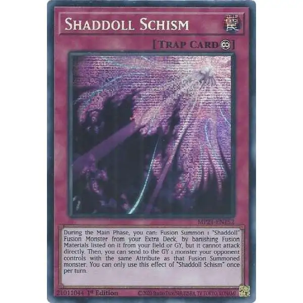 YuGiOh 2021 Tin of Ancient Battles Prismatic Secret Rare Shaddoll Schism MP21-EN152