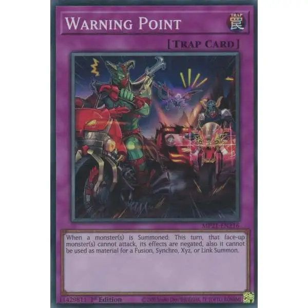 YuGiOh 2021 Tin of Ancient Battles Super Rare Warning Point MP21-EN216