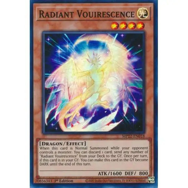 YuGiOh 2022 Tin of the Pharaoh's Gods Super Rare Radiant Vouirescence MP22-EN018