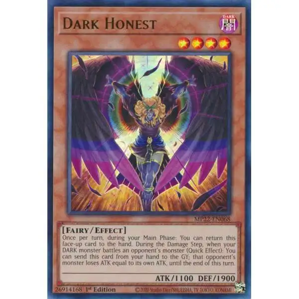 YuGiOh 2022 Tin of the Pharaoh's Gods Ultra Rare Dark Honest MP22-EN068